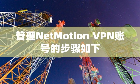 管理NetMotion VPN账号的步骤如下 管理NetMotion VPN账号的步骤如下