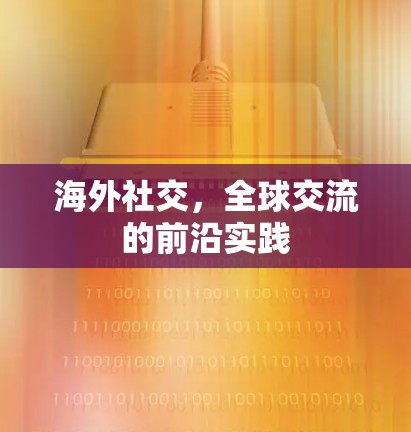 海外社交,全球交流的前沿实践 海外社交,全球交流的前沿实践