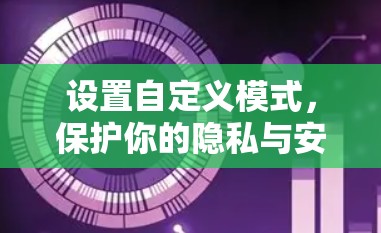 设置自定义模式,保护你的隐私与安全 设置自定义模式,保护你的隐私与安全