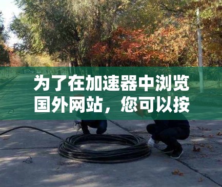 为了在加速器中浏览国外网站,您可以按照以下步骤操作 为了在加速器中浏览国外网站,您可以按照以下步骤操作